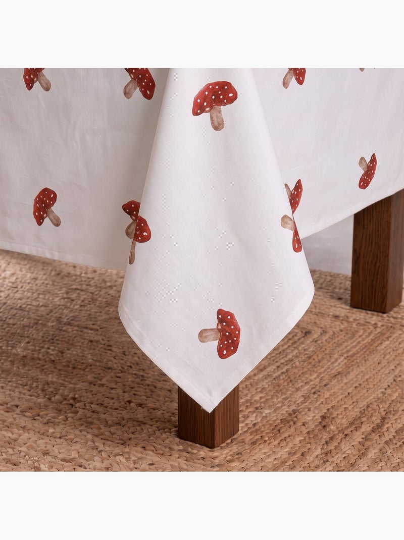 Mantel navideño impermeable con estampado de setas - gamusi. Blanco - Kiabi