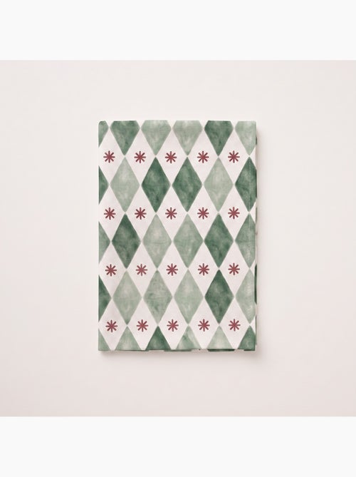 Mantel navideño impermeable con estampado geométrico de rombos y estrellas - gamusi. - Kiabi Mantel navideño impermeable con estampado geométrico de rombos y estrellas - gamusi. - Kiabi