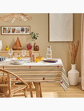 Mantel oceania 150x250cm algodón beige