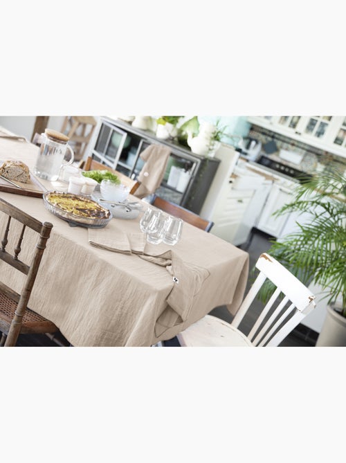 Mantel rectangular + 6 servilletas de mesa – doble gasa de algodón gaïa - Kiabi Mantel rectangular + 6 servilletas de mesa – doble gasa de algodón gaïa - Kiabi