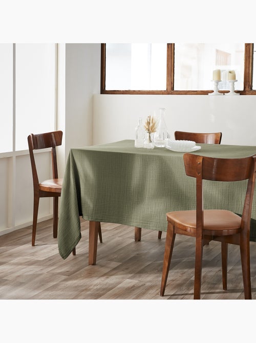 Mantel rectangular + 6 servilletas de mesa – doble gasa de algodón gaïa - Kiabi Mantel rectangular + 6 servilletas de mesa – doble gasa de algodón gaïa - Kiabi