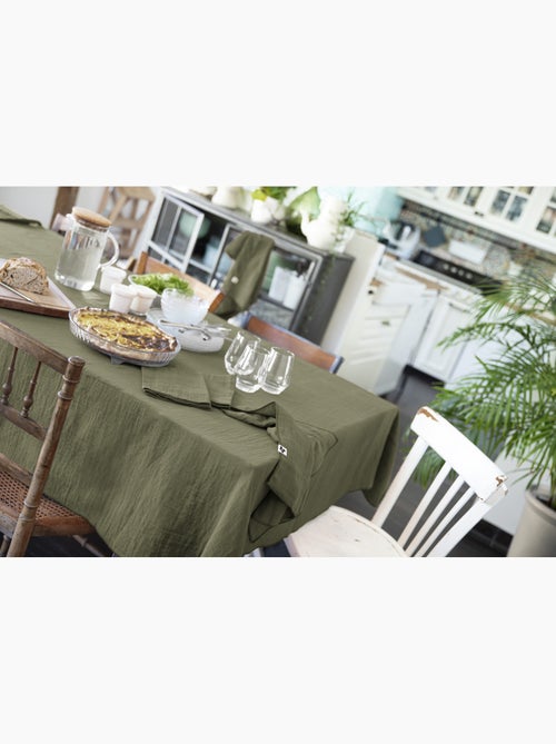 Mantel rectangular + 6 servilletas de mesa – doble gasa de algodón gaïa - Kiabi Mantel rectangular + 6 servilletas de mesa – doble gasa de algodón gaïa - Kiabi