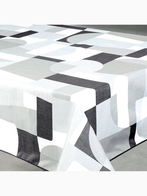Mantel rectangular antimanchas con diseño geométrico - Kiabi Mantel rectangular antimanchas con diseño geométrico - Kiabi