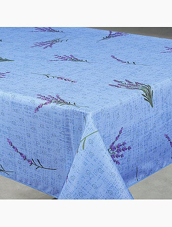 Mantel rectangular antimanchas con estampado de lavanda