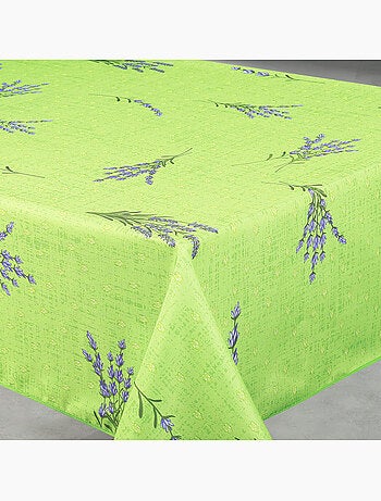 Mantel rectangular antimanchas con estampado de lavanda