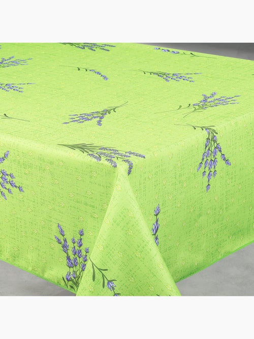 Mantel rectangular antimanchas con estampado de lavanda - Kiabi Mantel rectangular antimanchas con estampado de lavanda - Kiabi