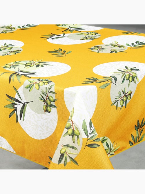 Mantel rectangular antimanchas con estampado de ramas de olivo - Kiabi Mantel rectangular antimanchas con estampado de ramas de olivo - Kiabi