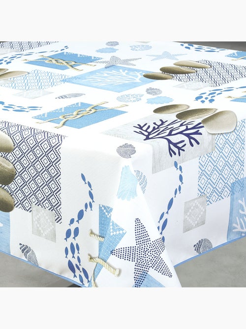 Mantel rectangular antimanchas con estampado estilo marinero - Kiabi Mantel rectangular antimanchas con estampado estilo marinero - Kiabi