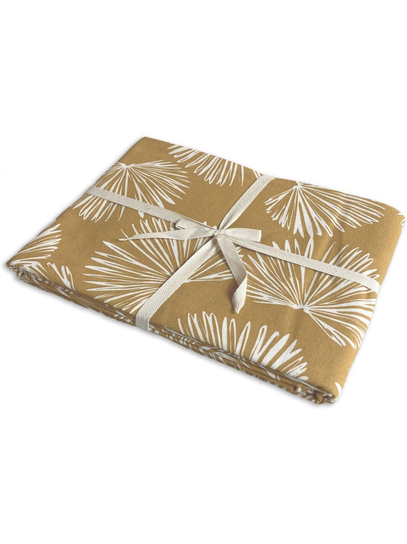 Mantel rectangular de algodón 100% VIRGINIE 140 x 240 cm – Future Home Mostaza/Arena - Kiabi
