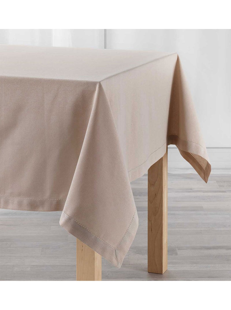 Mantel rectangular de algodón liso Beige - Kiabi