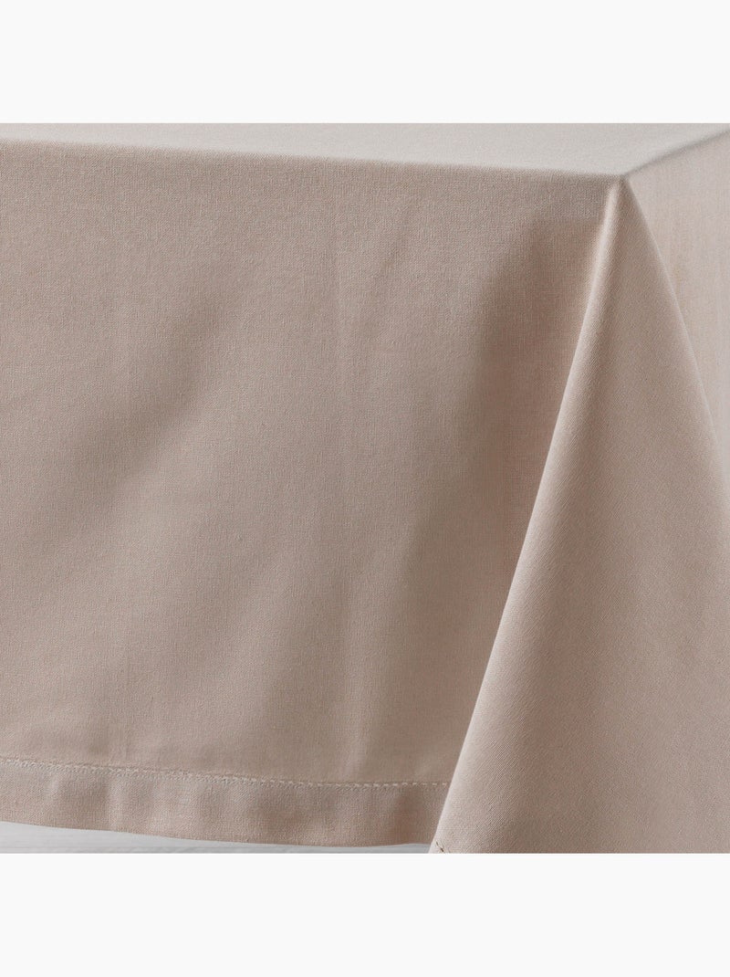 Mantel rectangular de algodón liso Beige - Kiabi