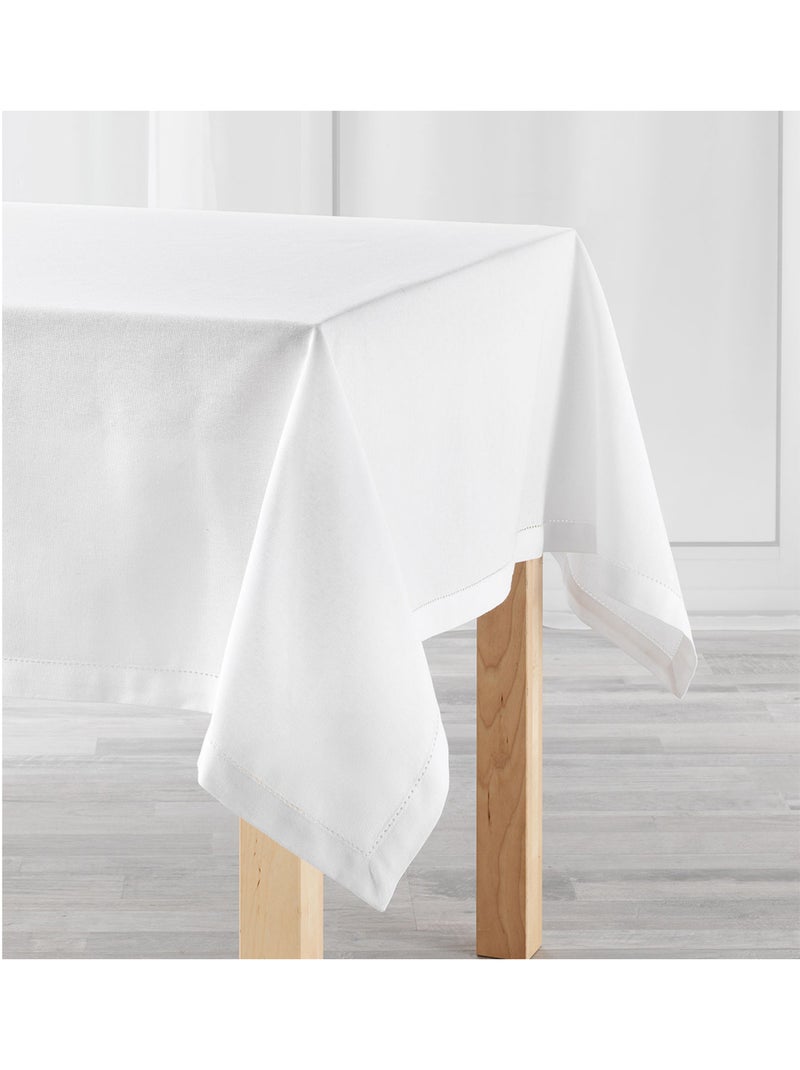 Mantel rectangular de algodón liso Blanco - Kiabi