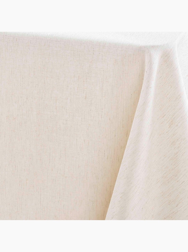 Mantel rectangular de polilina con acabado de dobladillo Beige claro - Kiabi