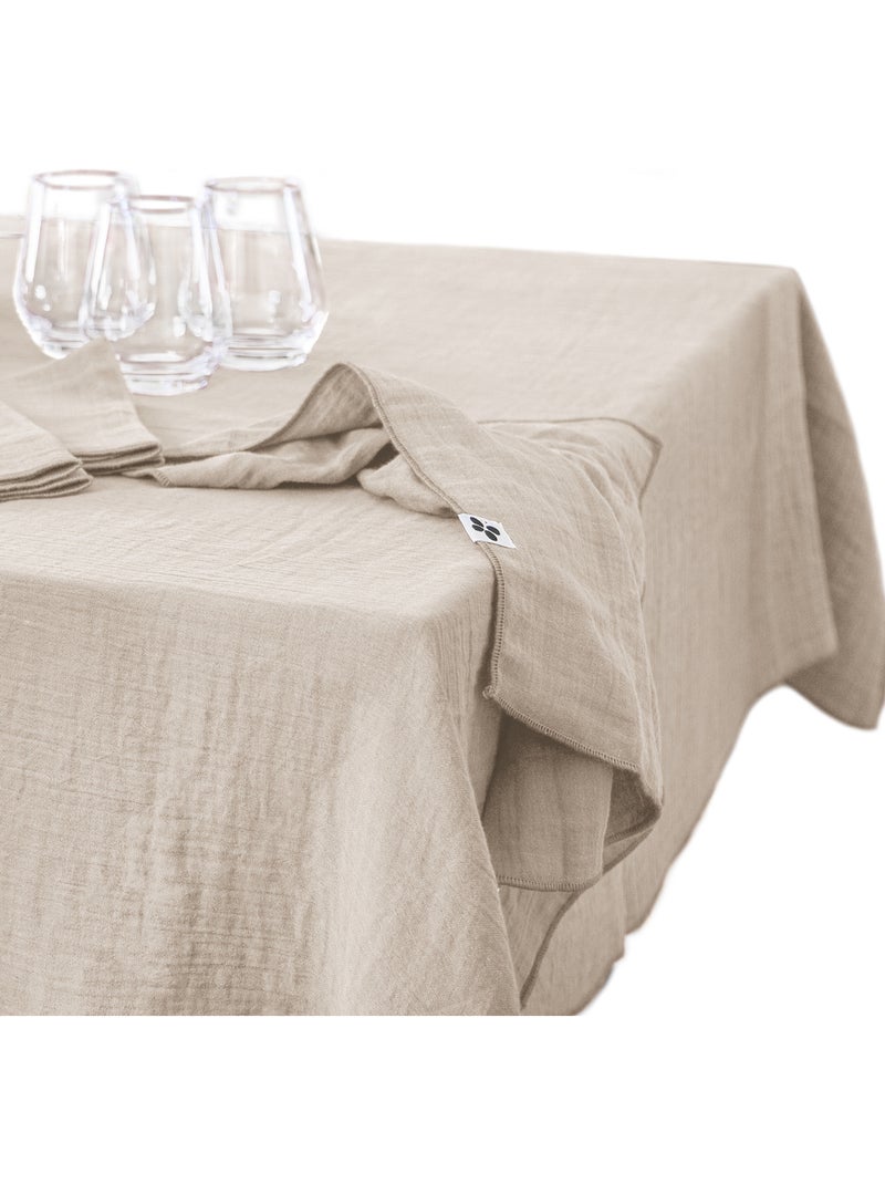 Mantel rectangular – doble gasa de algodón – gaïa Beige claro - Kiabi