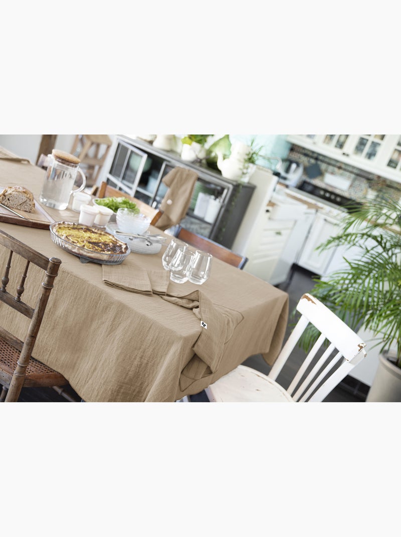 Mantel rectangular – doble gasa de algodón – gaïa Beige Cordel - Kiabi