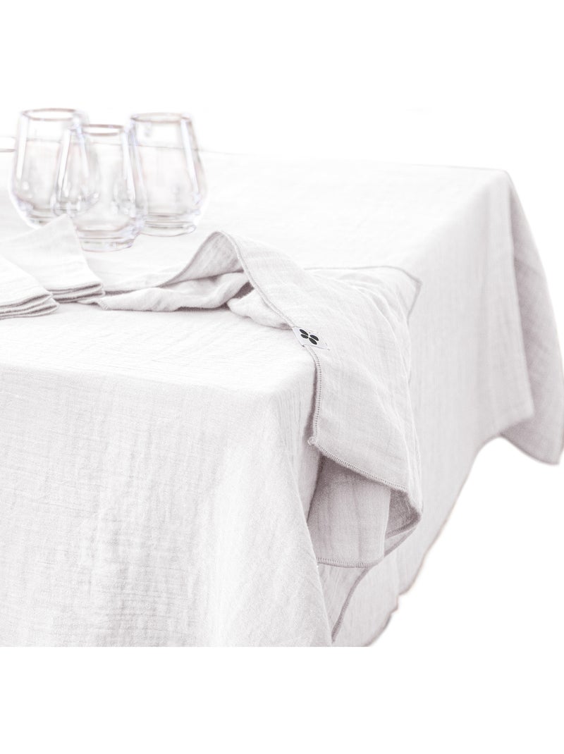 Mantel rectangular – doble gasa de algodón – gaïa Blanco - Kiabi