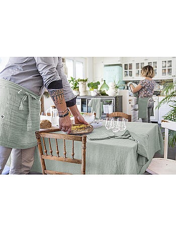 Mantel rectangular – doble gasa de algodón – gaïa