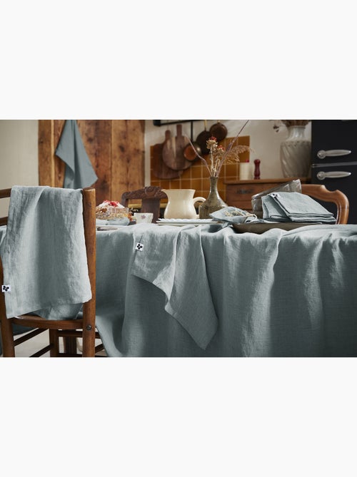 Mantel rectangular – lino lavado francés lujo - soline - Kiabi Mantel rectangular – lino lavado francés lujo - soline - Kiabi