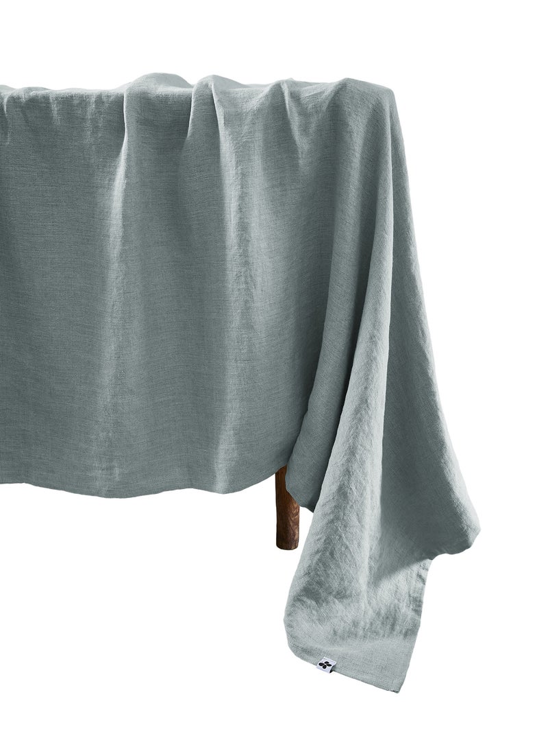 Mantel rectangular – lino lavado francés lujo - soline Azul - Kiabi