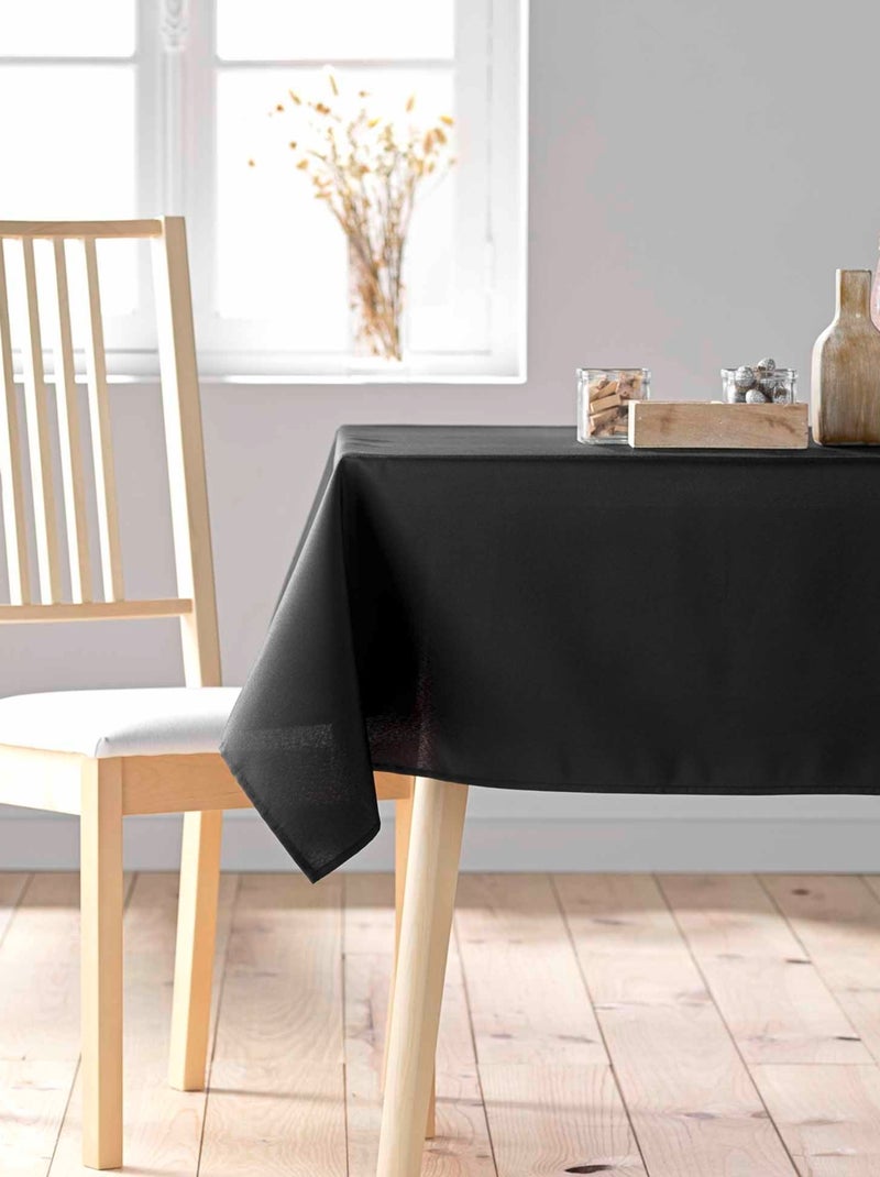 Mantel rectangular liso Essentiel Negro - Kiabi