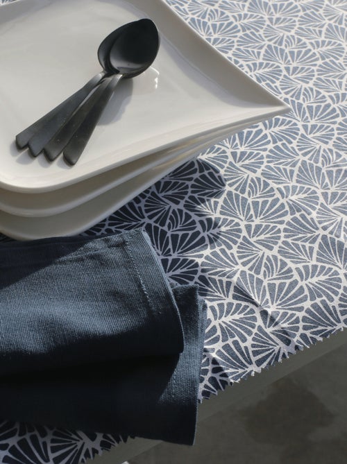 Mantel rectangular plastificado 100% algodón - Kiabi