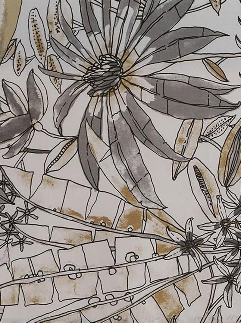 Mantel rectangular plastificado con estampado floral Gris claro - Kiabi