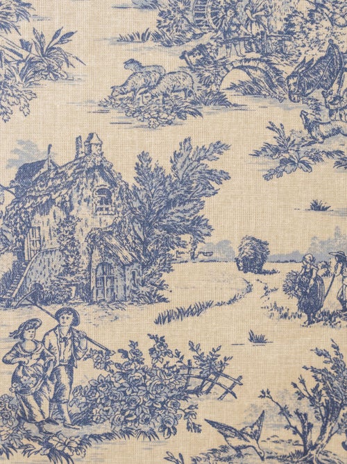 Mantel rectangular plastificado con estampado Toile de Jouy - Kiabi