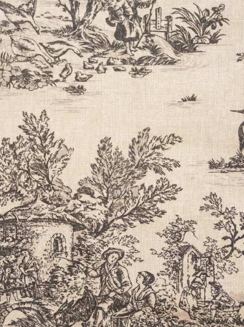 Mantel rectangular plastificado con estampado Toile de Jouy - Kiabi