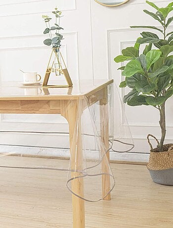 Mantel rectangular transparente