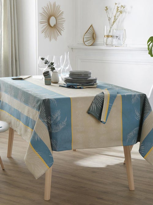 Mantel rectangular tropical de jacquard recubierto - Kiabi