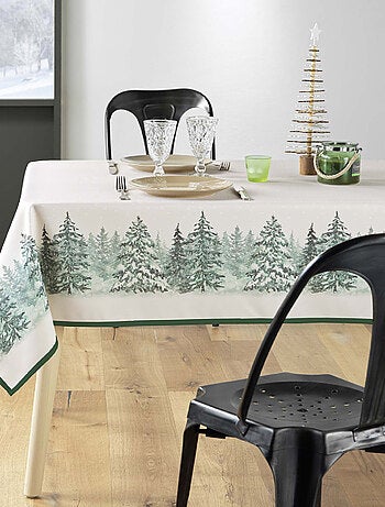Mantel Rectángulo Antipliegues Navidad Impresión de Árboles Antimanchas