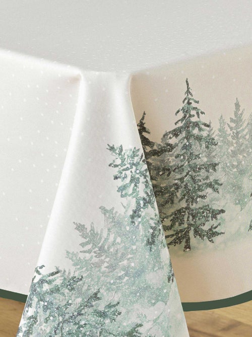 Mantel Rectángulo Antipliegues Navidad Impresión de Árboles Antimanchas - Kiabi