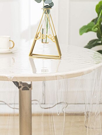 Mantel redondo transparente