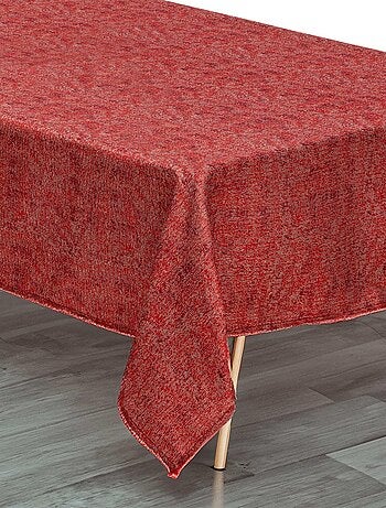 Mantel rojo y dorado de jacquard