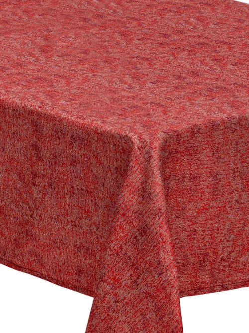 Mantel rojo y dorado de jacquard - Kiabi