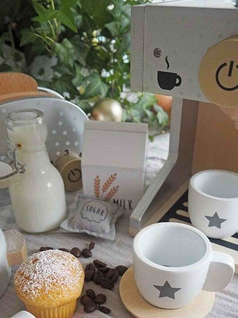 Máquina de café de madera para niños | JaBaDaBaDo Gris - Kiabi