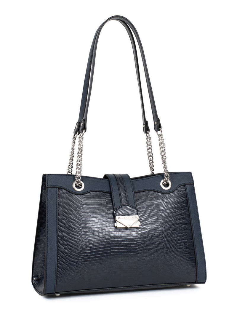 MARIA - Bolso de hombro con 2 asas Azul marino - Kiabi