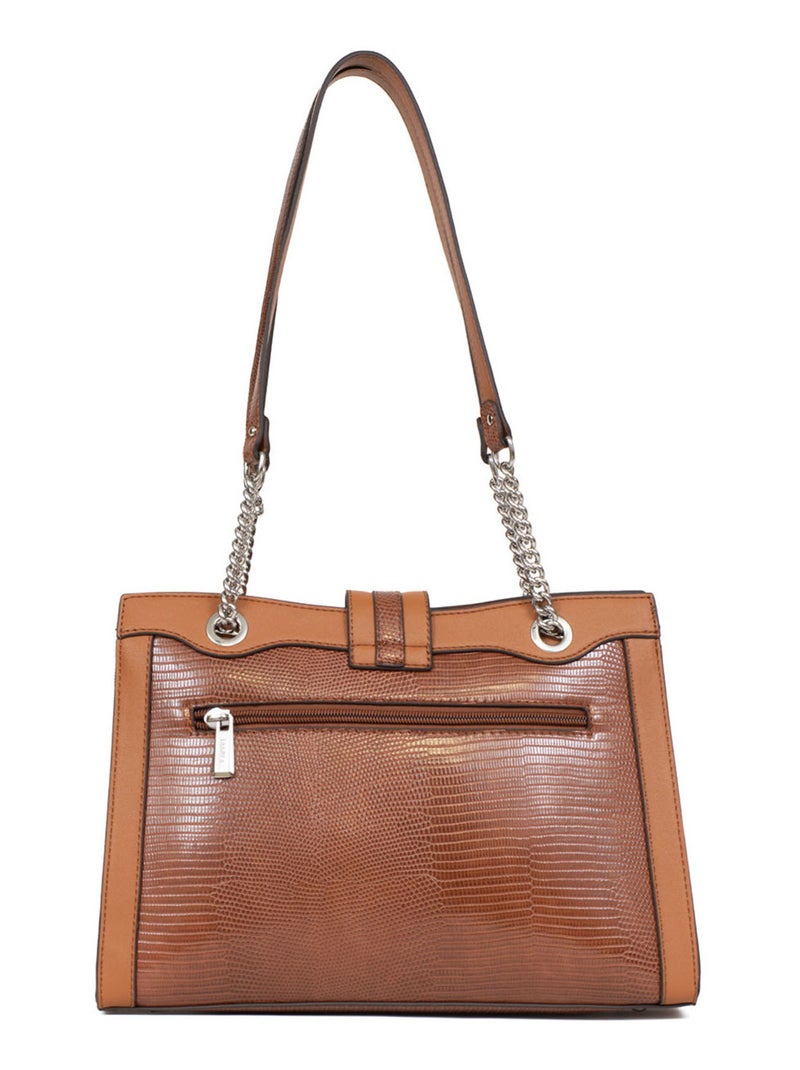 MARIA - Bolso de hombro con 2 asas Cognac - Kiabi