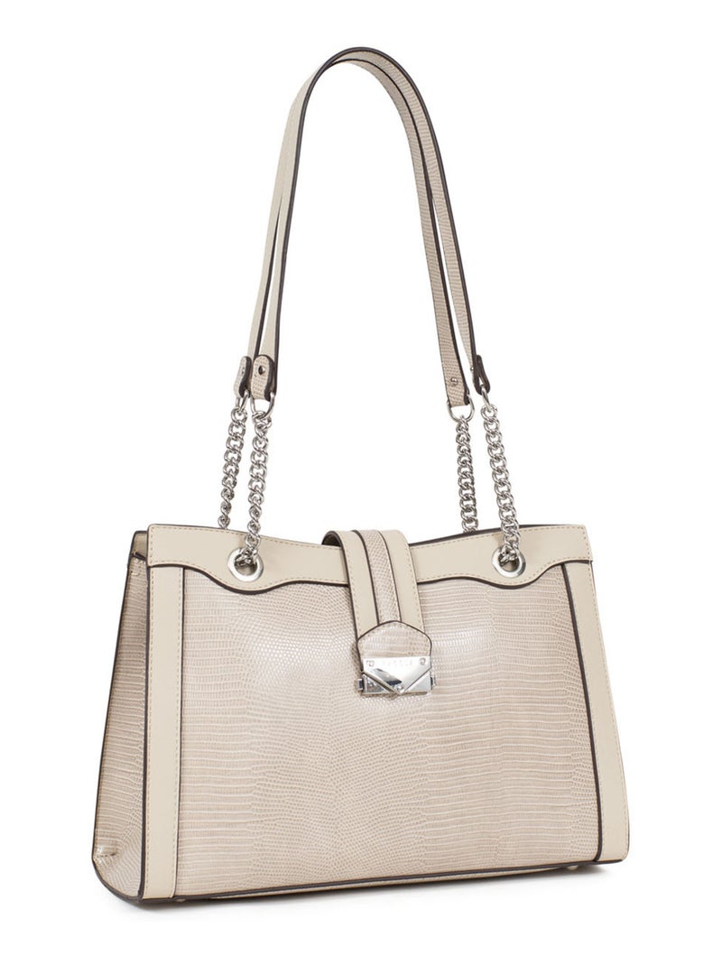 MARIA - Bolso de hombro con 2 asas Gris medio - Kiabi