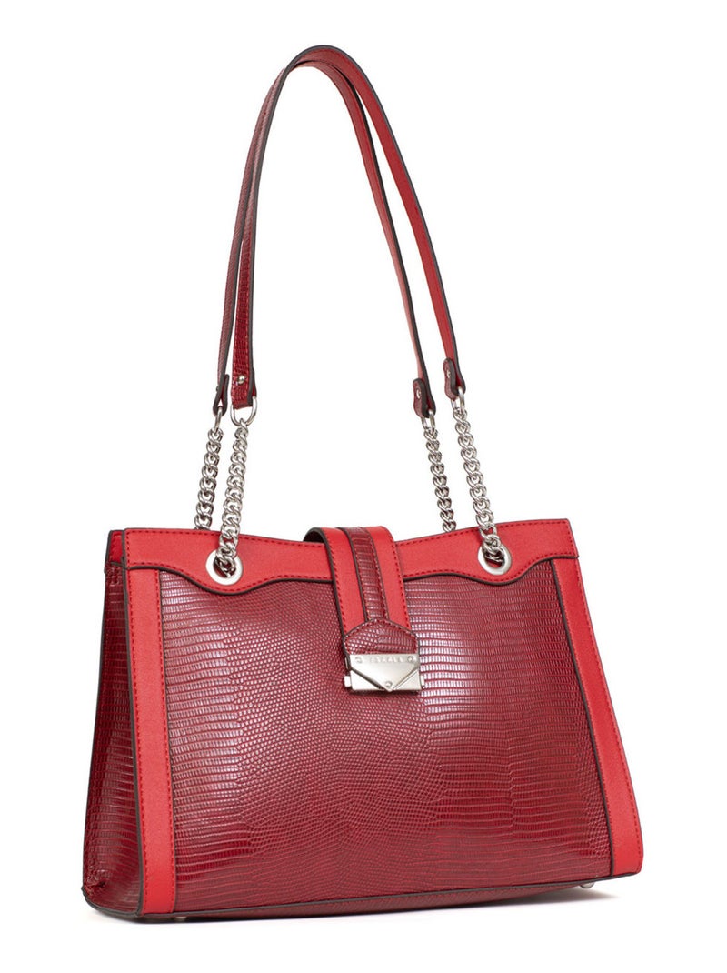 MARIA - Bolso de hombro con 2 asas Rojo carmín - Kiabi
