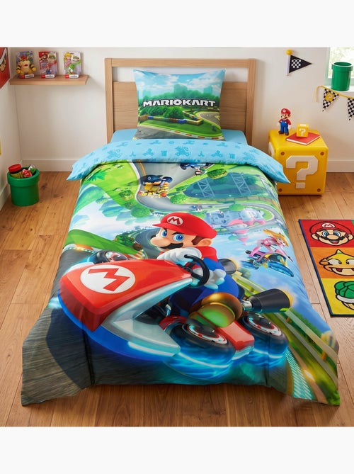 Mario Kart, juego de sabanas infantil estampado reversible Karting, funda nórdica 140x200 cm - Kiabi Mario Kart, juego de sabanas infantil estampado reversible Karting, funda nórdica 140x200 cm - Kiabi