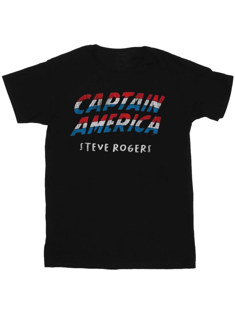 Marvel - Camiseta AKA Steve Rogers de Capitán América para Hombre Negro - Kiabi