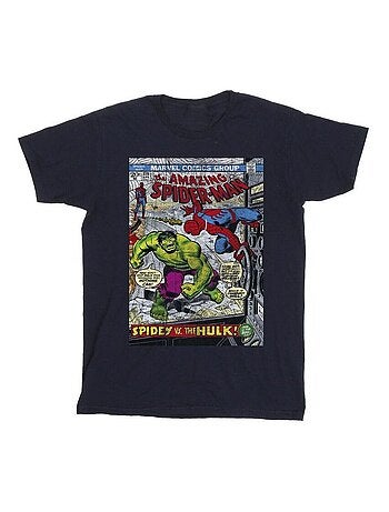 Marvel - Camiseta de Spiderman Cubierta para Hombre