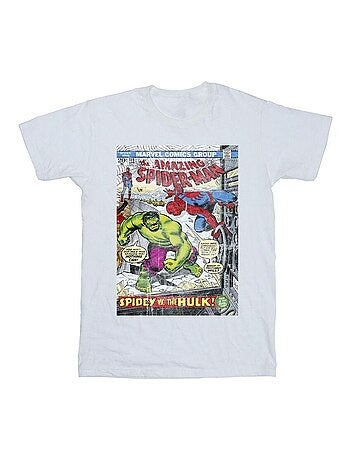 Marvel - Camiseta de Spiderman Cubierta para Hombre