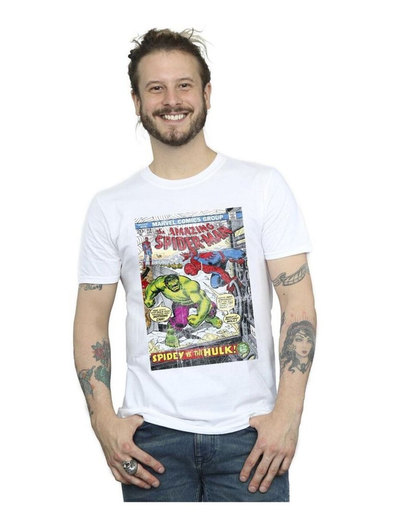Marvel - Camiseta de Spiderman Cubierta para Hombre Blanco - Kiabi