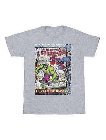 Marvel - Camiseta de Spiderman Cubierta para Hombre