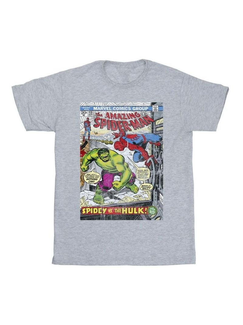 Marvel - Camiseta de Spiderman Cubierta para Hombre Gris jaspeado - Kiabi
