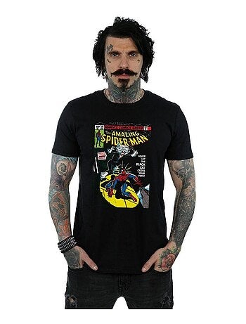 Marvel - Camiseta de Spiderman Cubierta para Hombre