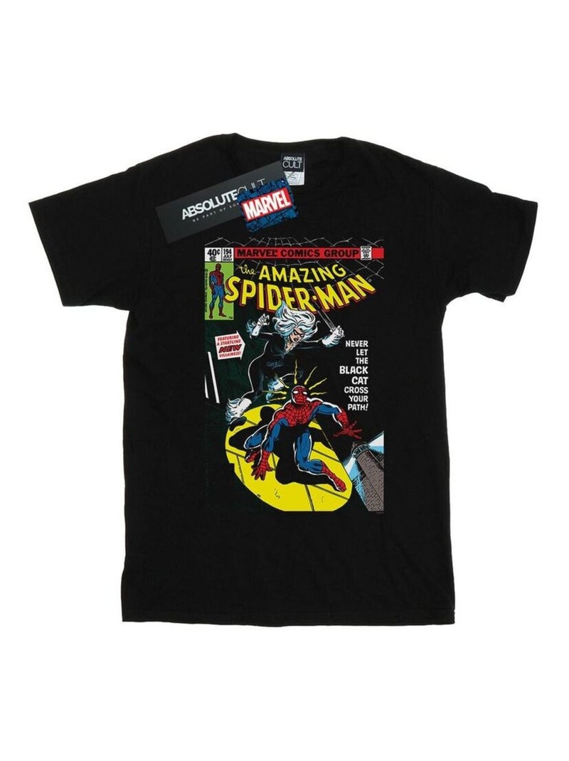 Marvel - Camiseta de Spiderman Cubierta para Hombre Negro - Kiabi