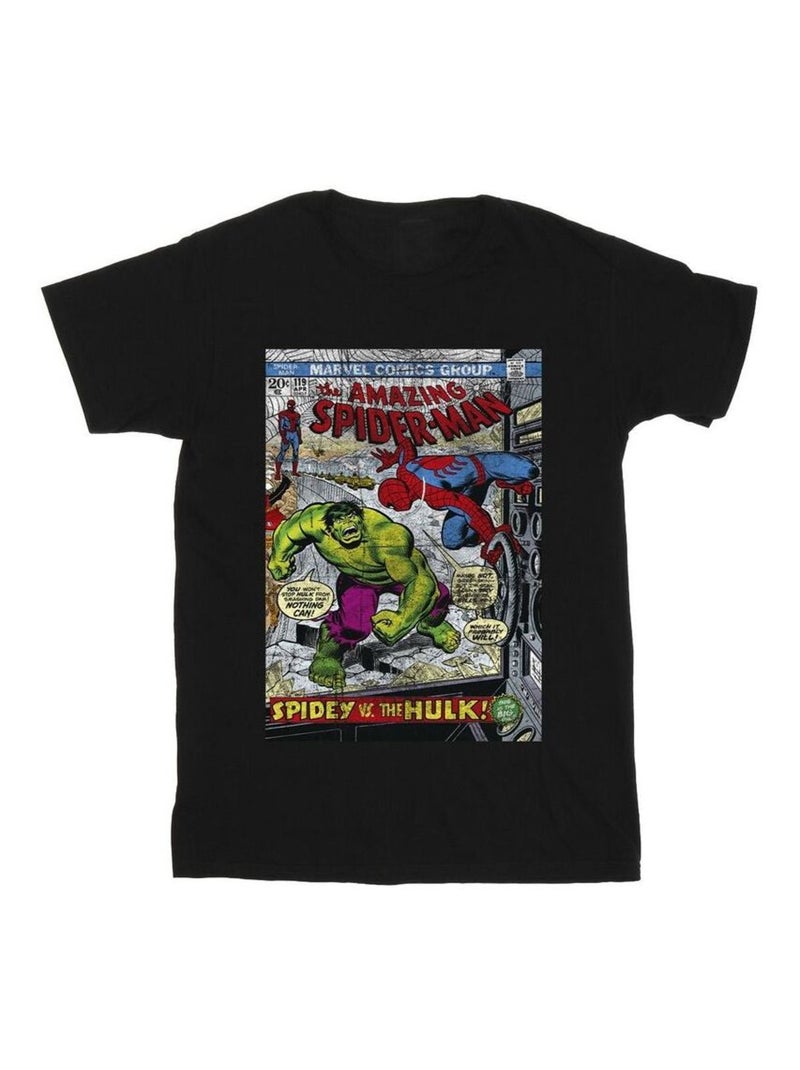 Marvel - Camiseta de Spiderman Cubierta para Hombre Negro - Kiabi